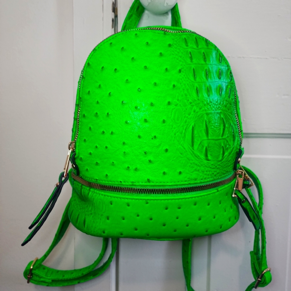 Neon Green Mini Backpack